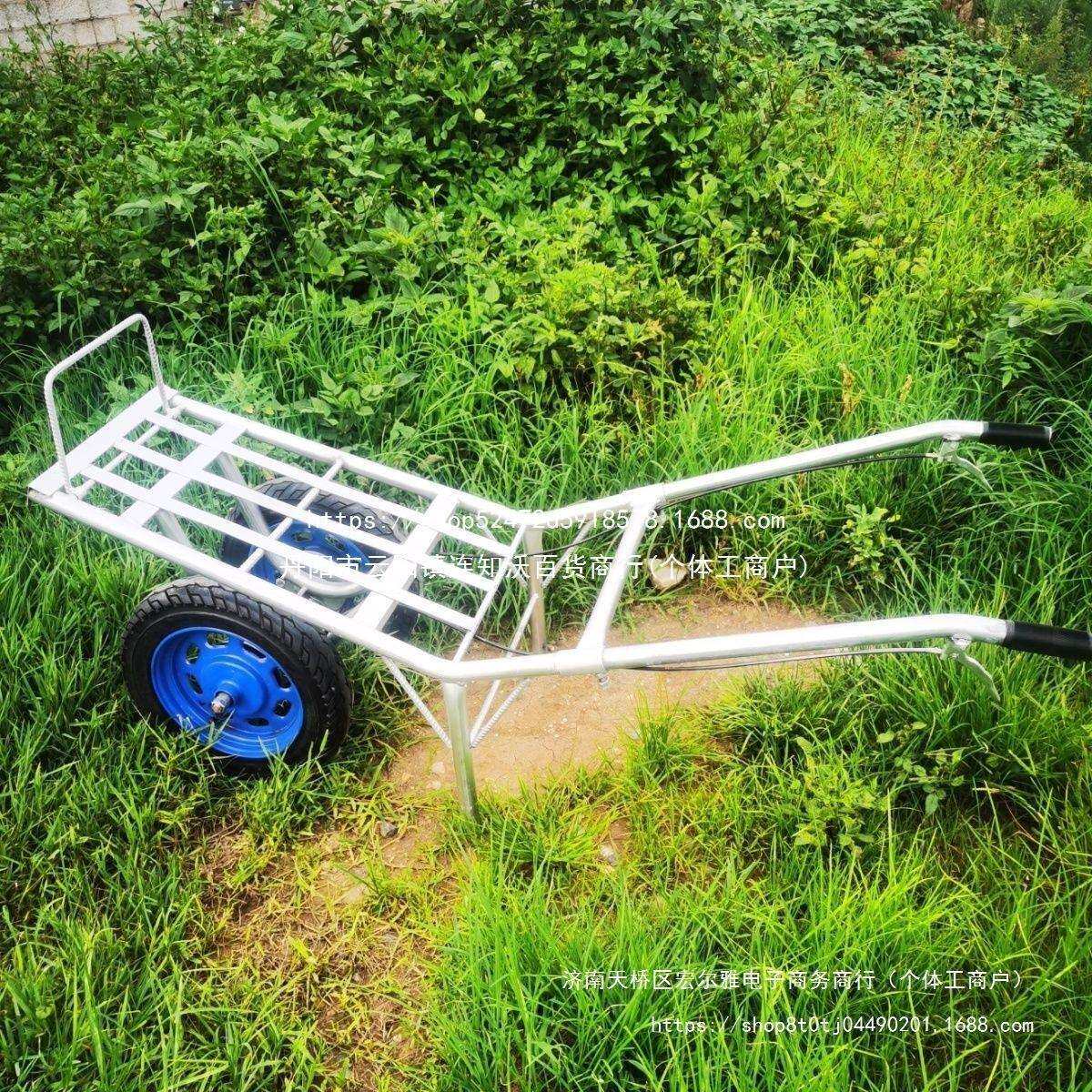 带刹车农用手推双独轮鸡公车建筑工地果园田山地窄巷路手推拉货车