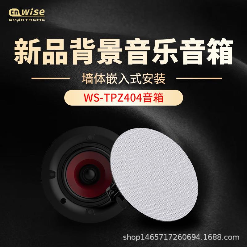 华尔思TPZ-404背景是音乐 喇叭吸顶音响音箱带功放低音环绕声