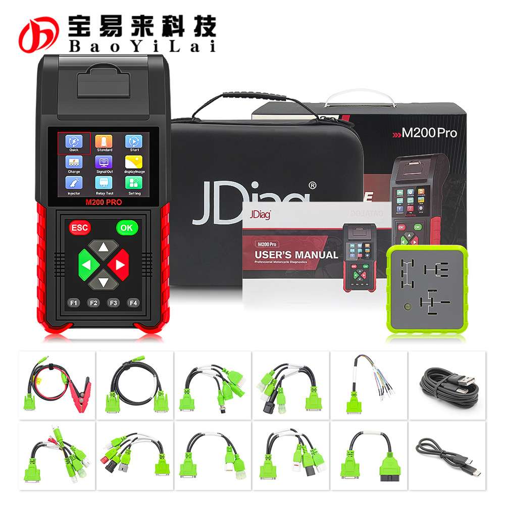 M200Pro motorcycle diagnostic tool M200 Pro 摩托诊断仪带打印
