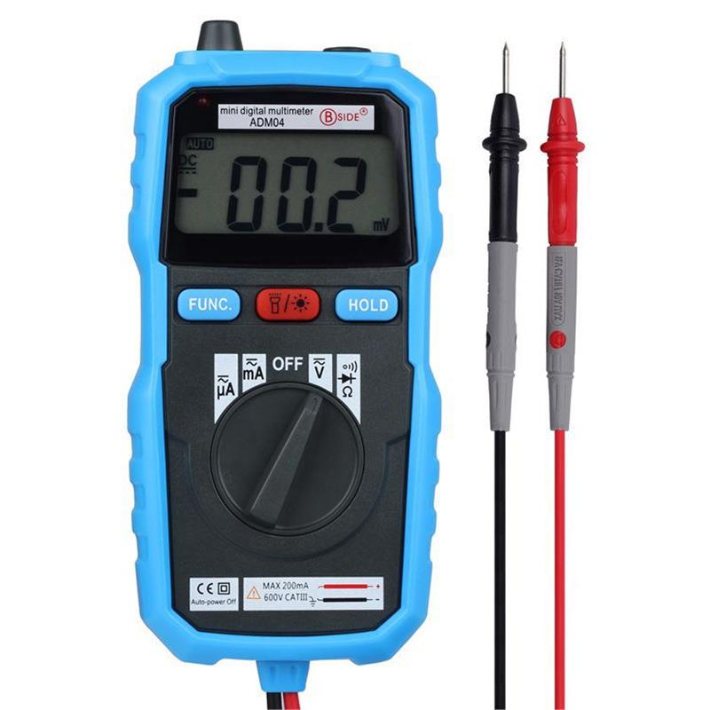 ADM04 2000字迷你一体式自动量程数字万用表电流电压表MS8232