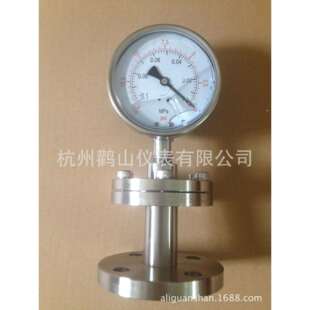 工字法兰DN25 耐震隔膜压力表 法兰316 哈氏合金隔膜压力表