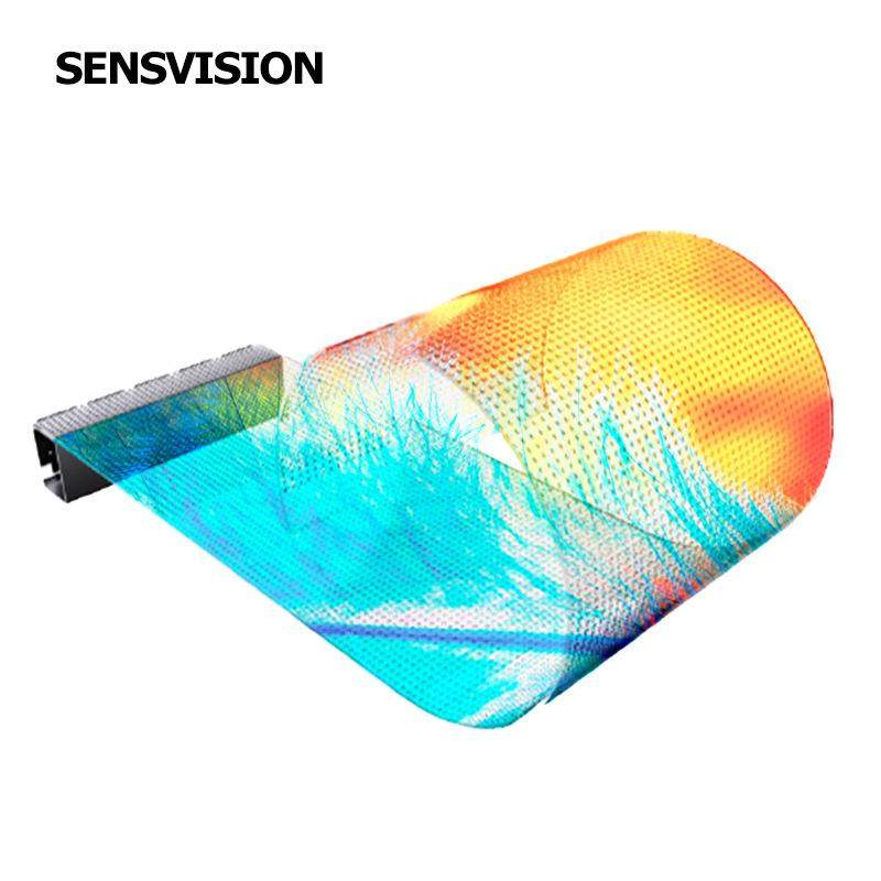 P4 led晶膜大屏幕薄膜广告室内外显示屏柔性液晶屏透明高清商场