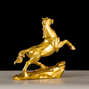 纯铜马到成功跃马摆件家居装饰品B客厅办公室送朋友工艺品开业礼