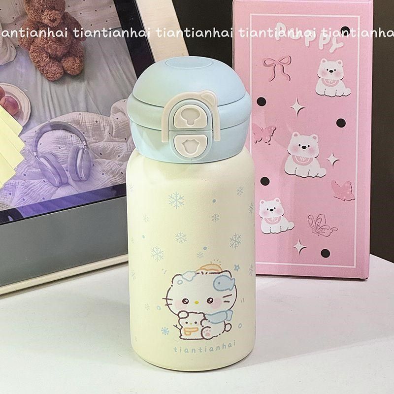 小猫保温杯女高颜值2024新款316不锈钢杯子学生吸管水杯女孩双饮,餐饮具,保冷/保温杯,淘宝优惠券,粉丝福利购,淘宝优惠卷