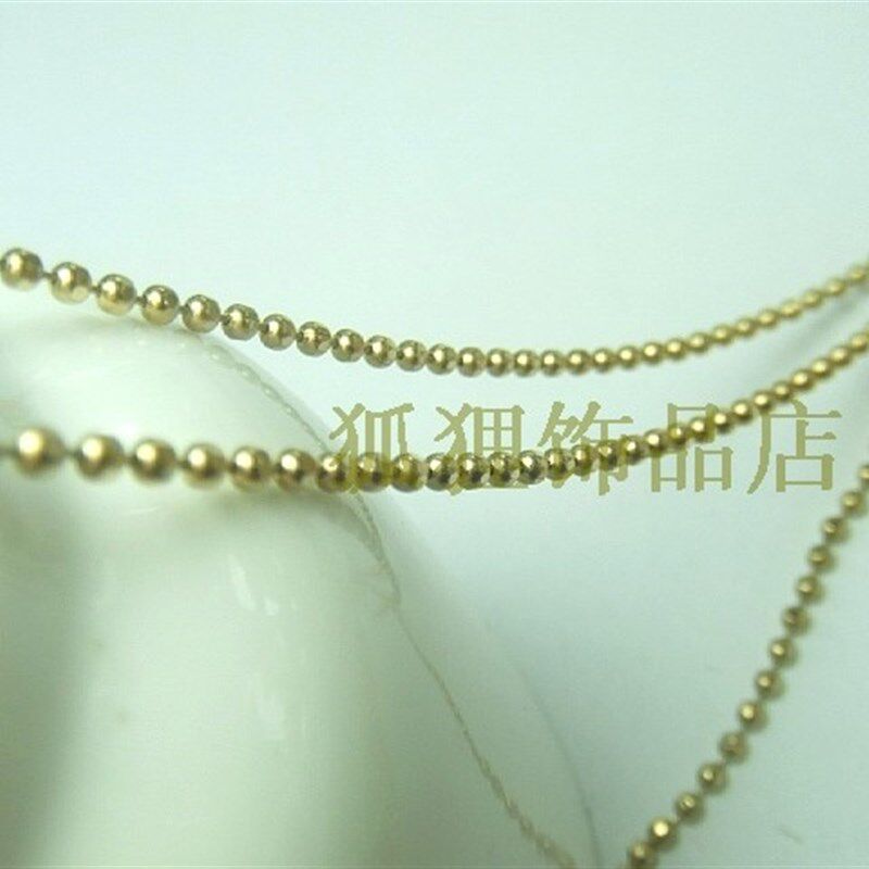 1.5mm珠链子 铜链DIY饰品配件 细链尾链珠链条 100米