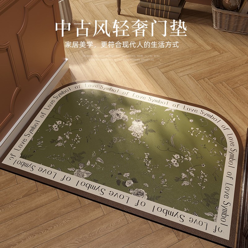 入户门地垫c耐脏防滑可擦免洗pvc皮革地毯高级感进门门口玄关脚垫