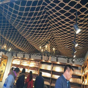 挂网防护网攀爬网麻绳网格装饰网护栏网隔断楼梯照片吊顶网绳