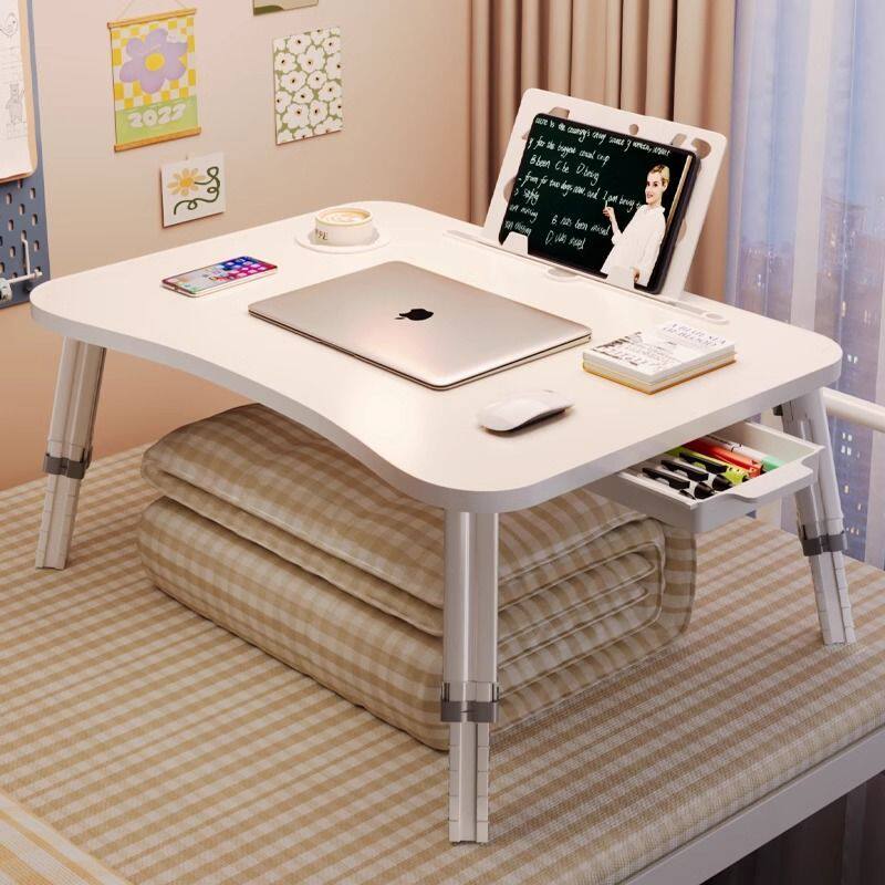 升降折叠床上小桌子学习书桌电脑桌学习笔记本懒人膝上桌飘窗卧N
