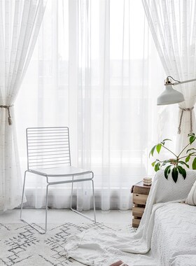 现货速发14Y窗帘纱帘布白纱薄窗纱布料成品白色沙飘窗台纱卧室遮