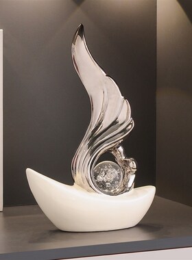 现代一帆风顺摆件轻奢高档客厅装饰品电视柜酒柜办公室艺术高级感