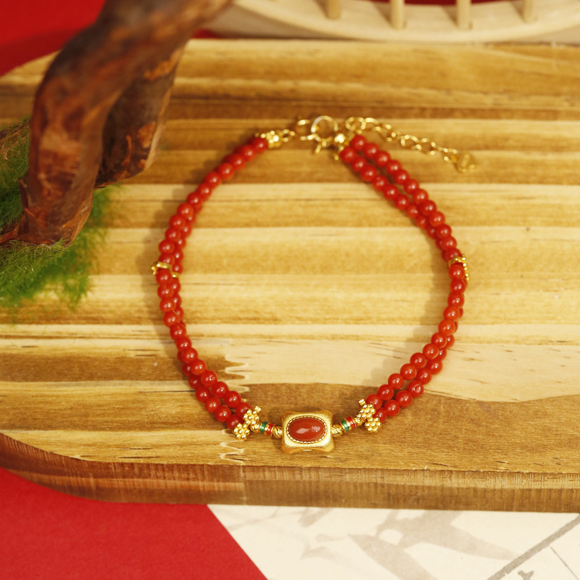 MIAOZhen&Bao天然红珊瑚手链