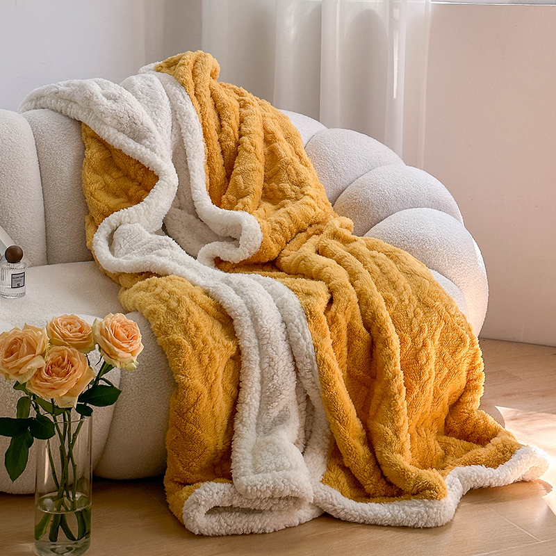 冬季空调毛e毯办公室午睡披肩毯毯珊瑚绒沙发盖毯小被子2023年新