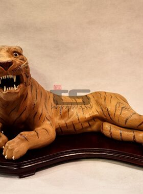 虎虎2022家居泰湾公仔肖摆件收藏客厅办公室然自若石生中式年陶瓷