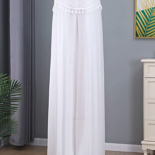 柜机罩开机不取蕾丝圆柱形格力美 柜机空调罩防尘罩 白色立式 新款