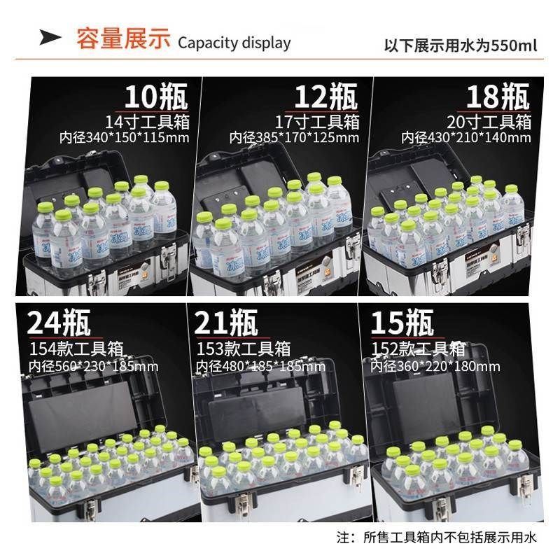 绿林工具箱手提箱五n金工具箱收纳工具箱电工工具箱不锈钢工具箱