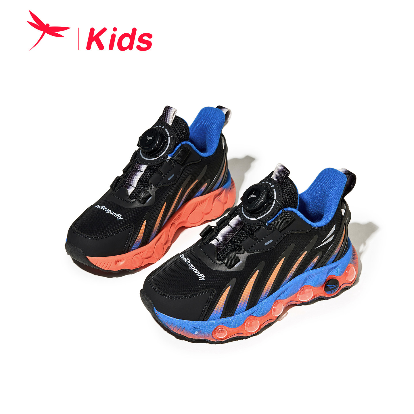 红蜻蜓儿童2025秋冬耐磨保暖青少年新款运动跑步鞋炫酷旋转运动鞋