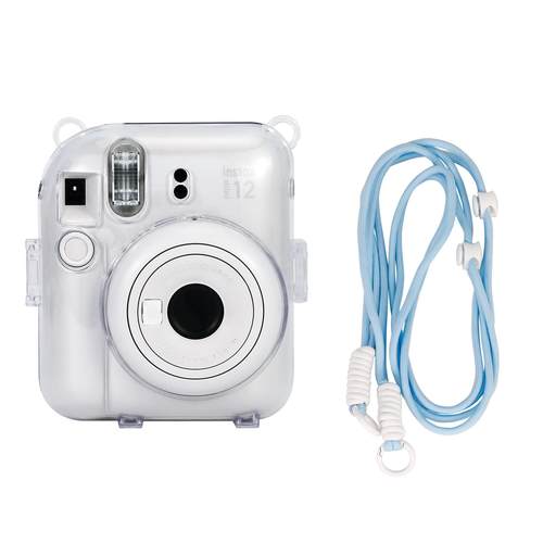 拍立得相机保护套水晶斜跨挂绳