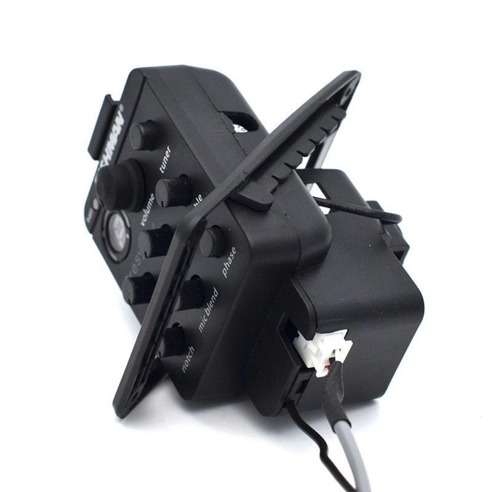 木吉他拾音器 带打板 电箱改装301开孔 降噪均衡调音表演出防啸叫