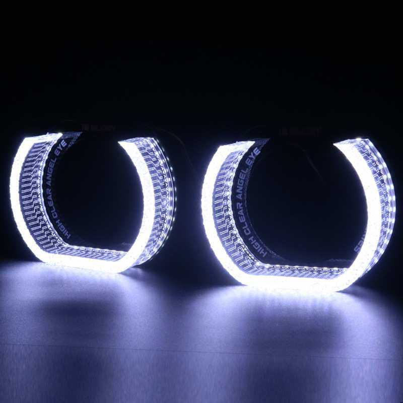 三为车灯 3寸U型LED天使眼白光 白黄光 幻彩日行灯大灯改装