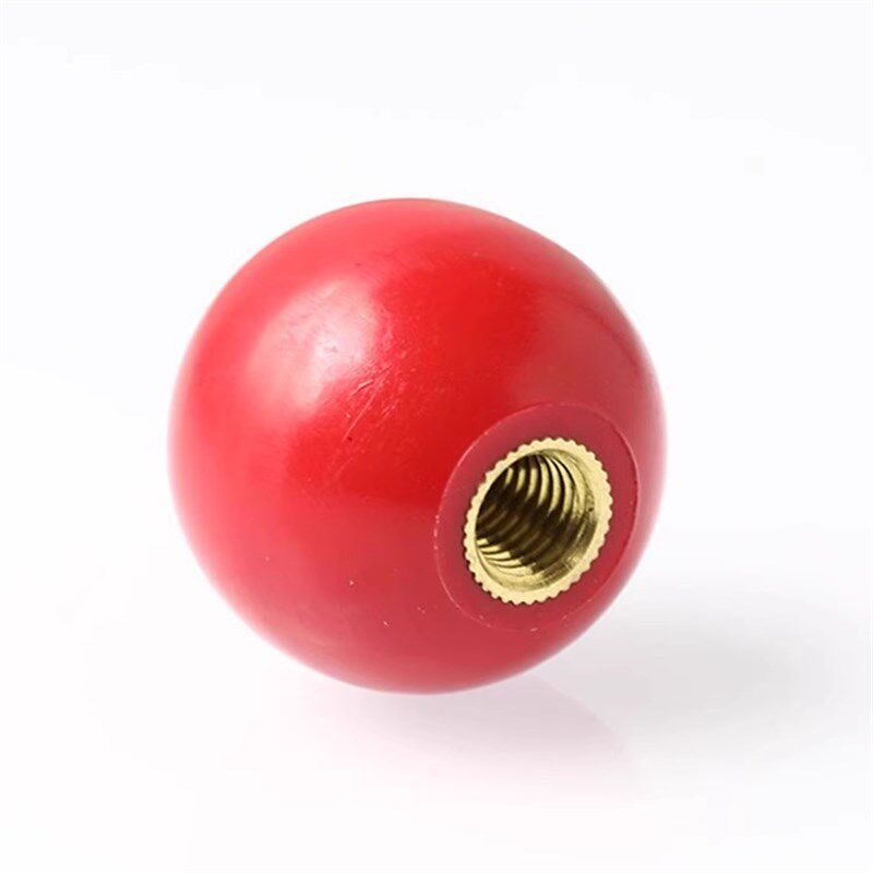 胶木手柄球塑料圆球操作杆球头把手红色铜芯黑铁心电木球M4M8-M16