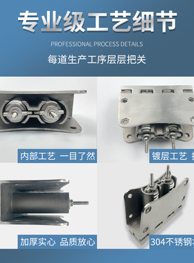 冷库门自由门不锈钢铰链工业烤箱重型回归门合页冻库试验室门活页