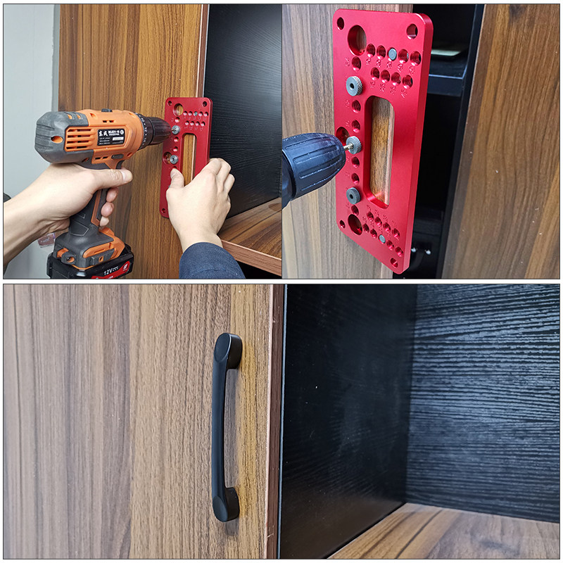 08610 木工拉手器 衣柜门定位器 把手打孔器 拉手定位器特价包邮