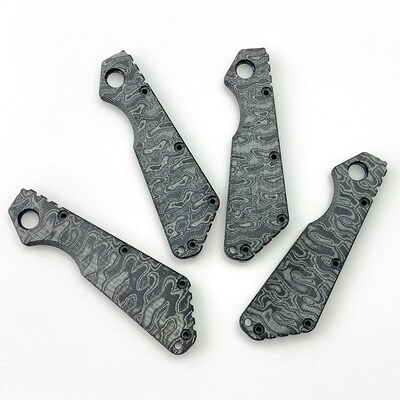 挺进者 Strider SMF刀柄贴片大马士革米卡塔材料 ST折刀贴片手柄