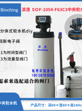 DIY 3吨家用软水机 润新F63P全自动控制阀 电子时间或流量型 全屋