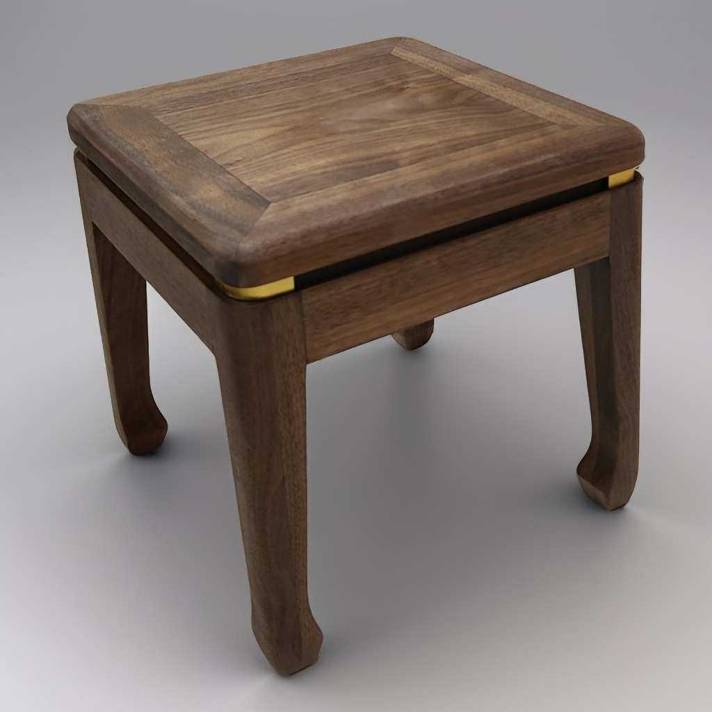 矮凳家用北美黑胡桃木实木儿童换鞋椅子凳子牢固可叠放小凳子