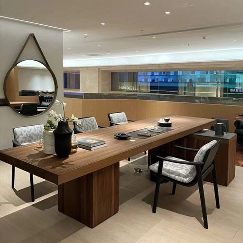 新中式胡桃木茶桌椅组合现代2025新款轻奢办公R室接待实木泡茶台