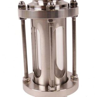 4/管道体快直视镜式通视镜视盅不锈钢3流观察3016玻璃管装