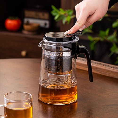 泡茶壶茶水分离飘逸n杯 一键过滤家用茶具办公茶壶 过滤泡茶杯煮