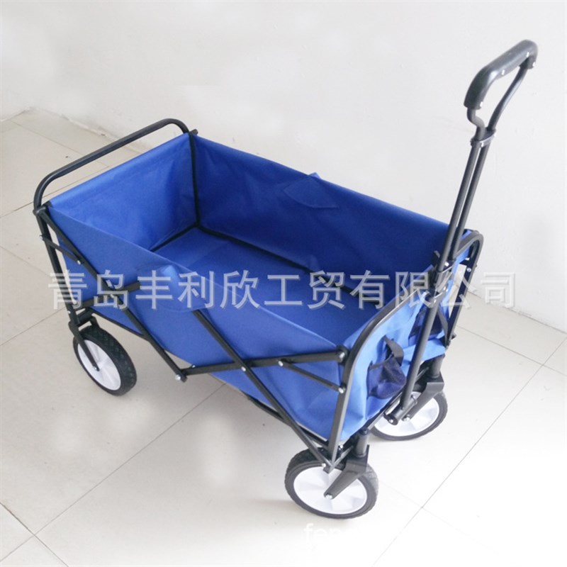 户外野营收纳折叠布兜车购物行李车花园工具Y沙滩手推车