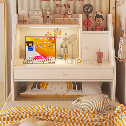 上铺置物桌床头悬空置物架床桌宿舍E大学生放床上V的学习桌大学神