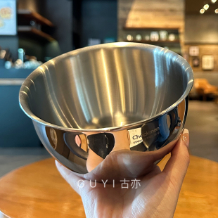 多用碗316不锈钢单层实心碗加厚家用喝汤碗耐摔吃饭蒸蛋碗14cm