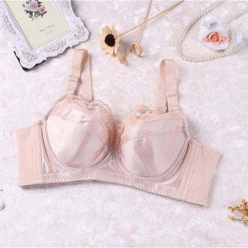 大码大罩杯薄款带钢圈无痕光面文胸B全罩杯200斤收副乳内衣f杯g杯