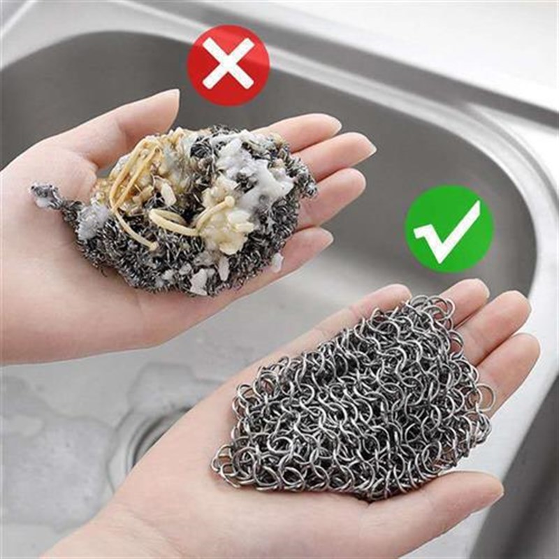 去锈刷洗304不锈钢刷锅网洗碗铁丝网去污渍清洗球不绣钢家用链子