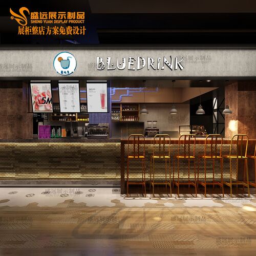 吧台定制商用吧台服装店现代柜台桌奶茶N店仿大理石前台接待台