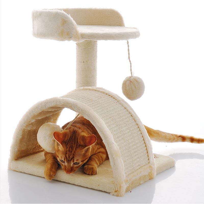 多省包邮 拱桥i猫爬架 拱形猫咪玩具 剑麻立柱猫抓板 猫跳台猫窝