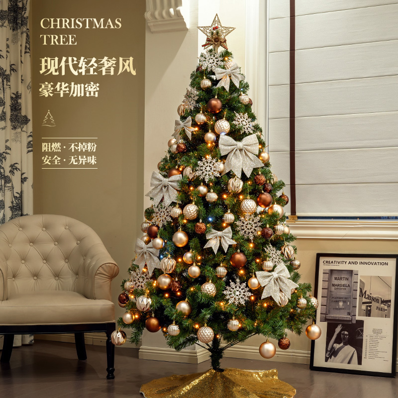 耶诞树家用装饰1.5/1.8米加密套餐diy大摆件新款耶诞节装饰品布置