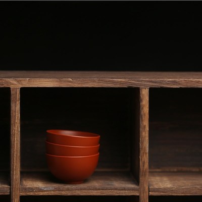 潮州朱泥功夫茶杯 原矿章林浩制小茶杯蛋壳杯小号直口茶具配件