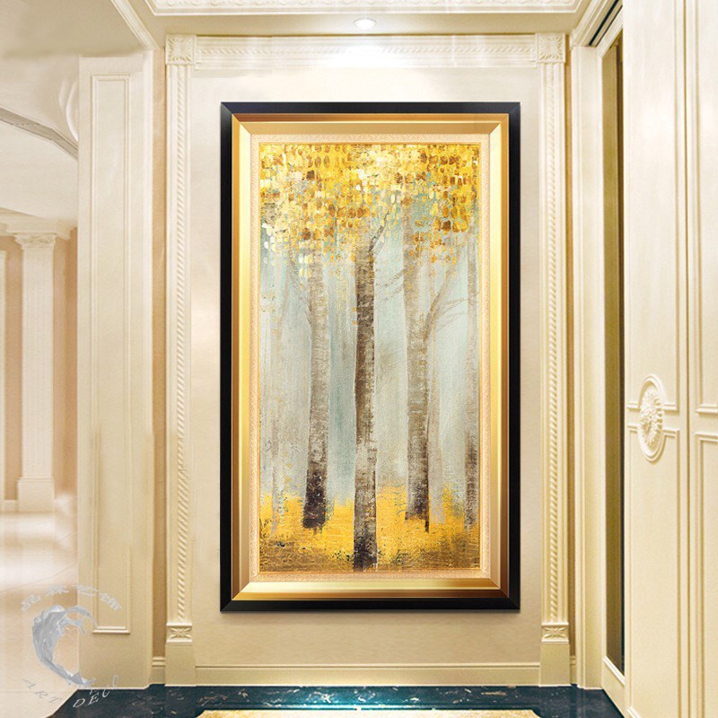 美式新款大气玄关装饰画入户过道欧式抽象客厅卧室书房挂画酒店画