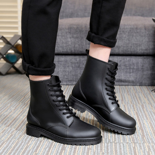 韩版男士马c丁时尚雨鞋短筒防滑耐磨雨靴低筒情侣水鞋胶鞋大码水