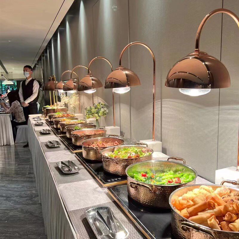 小白石自助餐食物保温灯不锈钢A烤肉灯餐厅加热灯餐饮食品保温台