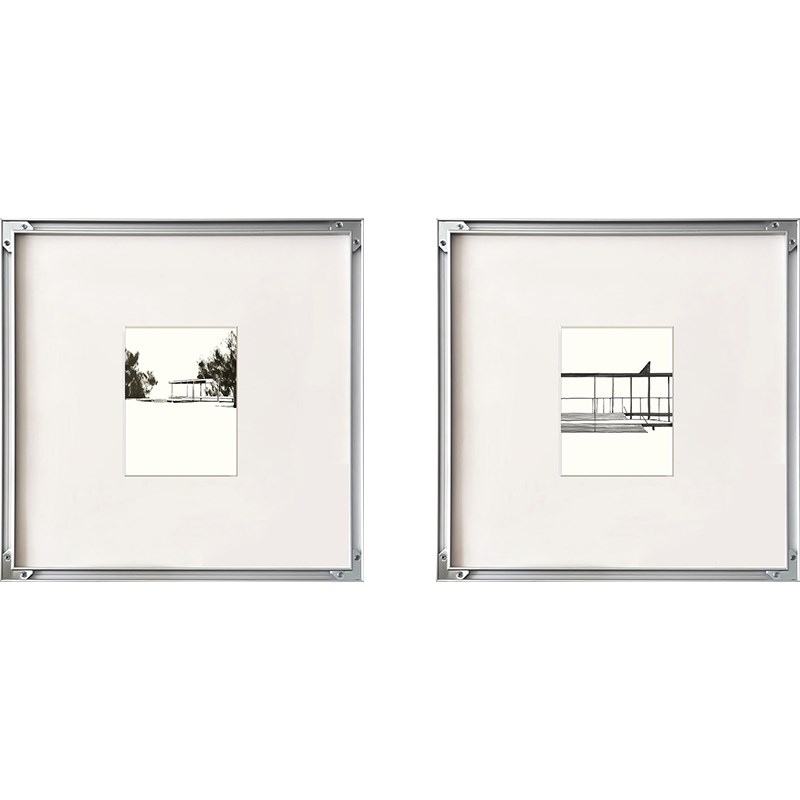 构筑 黑白建筑素描装饰画意式极简客餐厅挂画小众艺术简约反框画