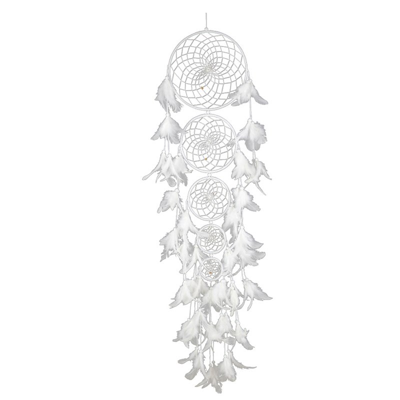 印第安手工编织羽毛风铃挂件室内墙面装饰壁挂拍摄背景道具