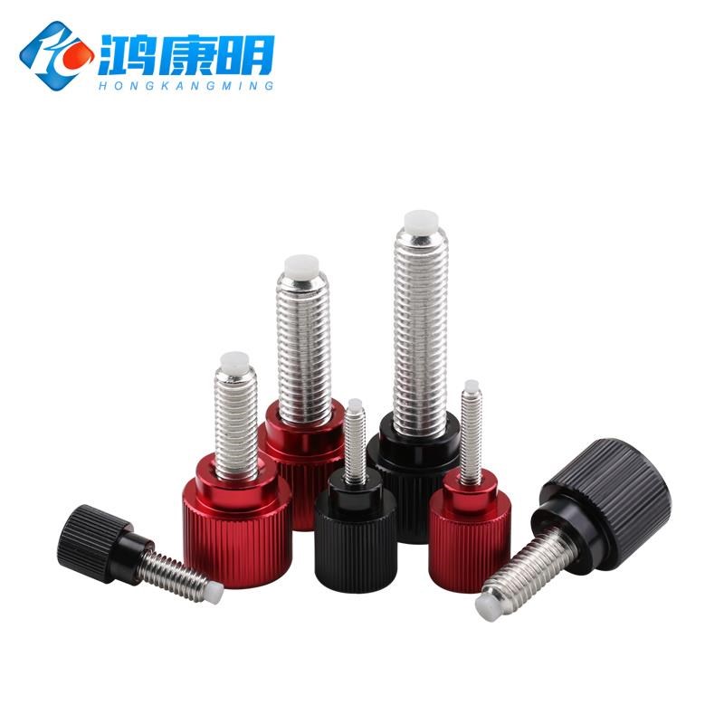 滚花手拧螺丝微调手柄带胶头固定螺丝手扭塑料头螺栓防刮花M3-M6