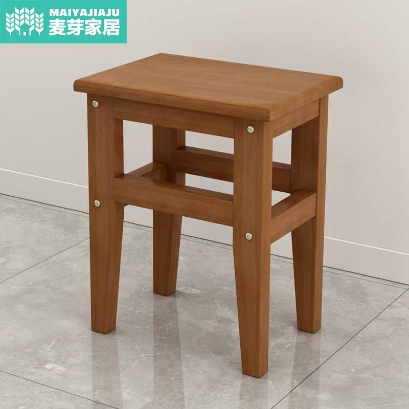 实木凳子餐桌凳松木方凳梳妆凳高木凳换鞋凳家用简约现Z代方形凳