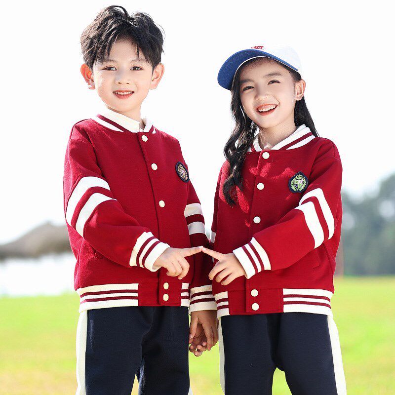 幼儿园园服春秋装儿童班服运动会棒球服小学生校服套装三件套定制