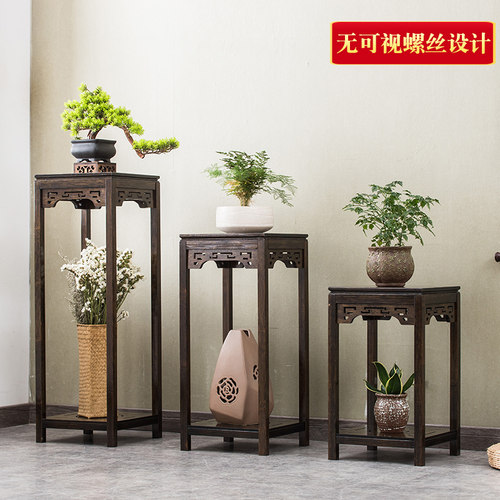花架置物架花盆架客厅落地式吊兰架仿古花几花台中式花架子室内